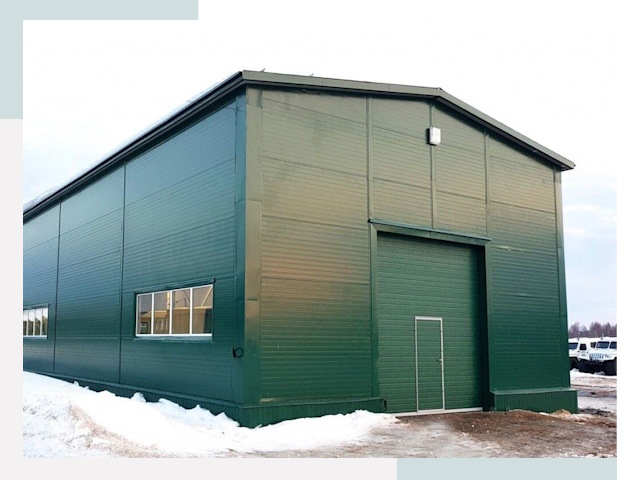 Двускатные ангары в Курске