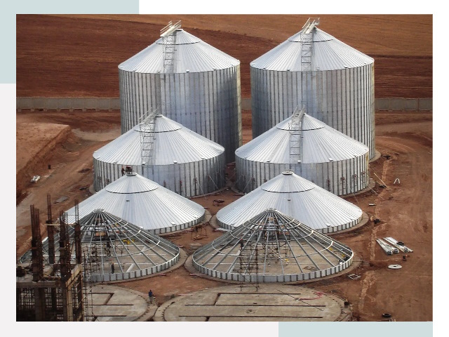 Строительство зерновых силосов в Курске