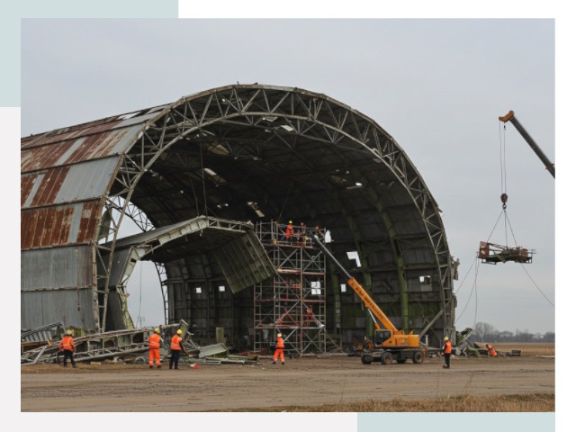 Демонтаж ангаров в Курске